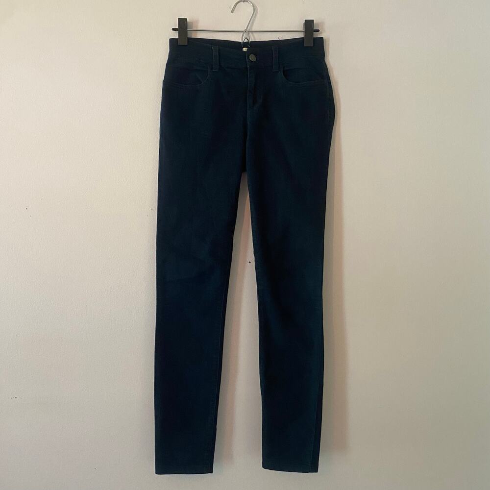 Eileen Fisher Navy Blue Dark Wash Mid Rise Jeans Pants Skinny Fit Women's size 2